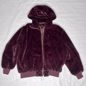 Garage Extra Soft Plush Satin Reversible Jacket Brand New